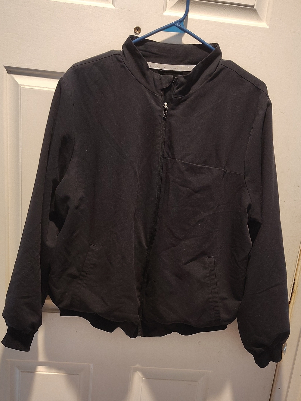 Women's Fabuletics Black Zip-Front Bomber Jacket, XXL NWT
